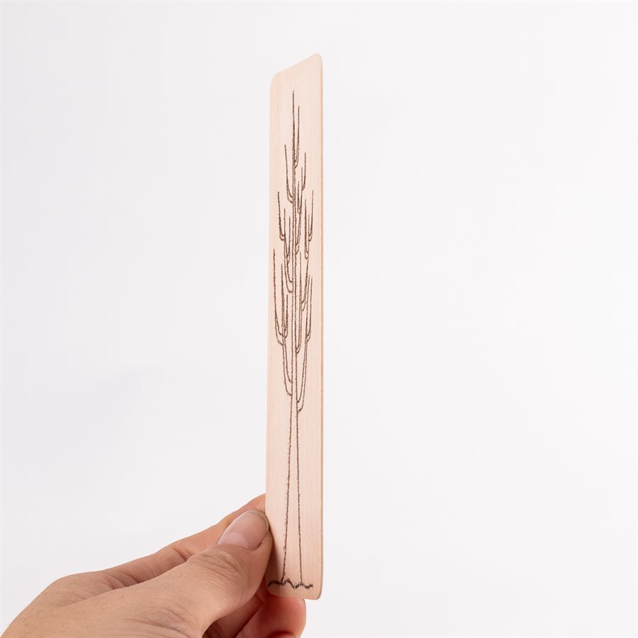 Pyrographed wood bookmark, model Pyrographed wood bookmark, model