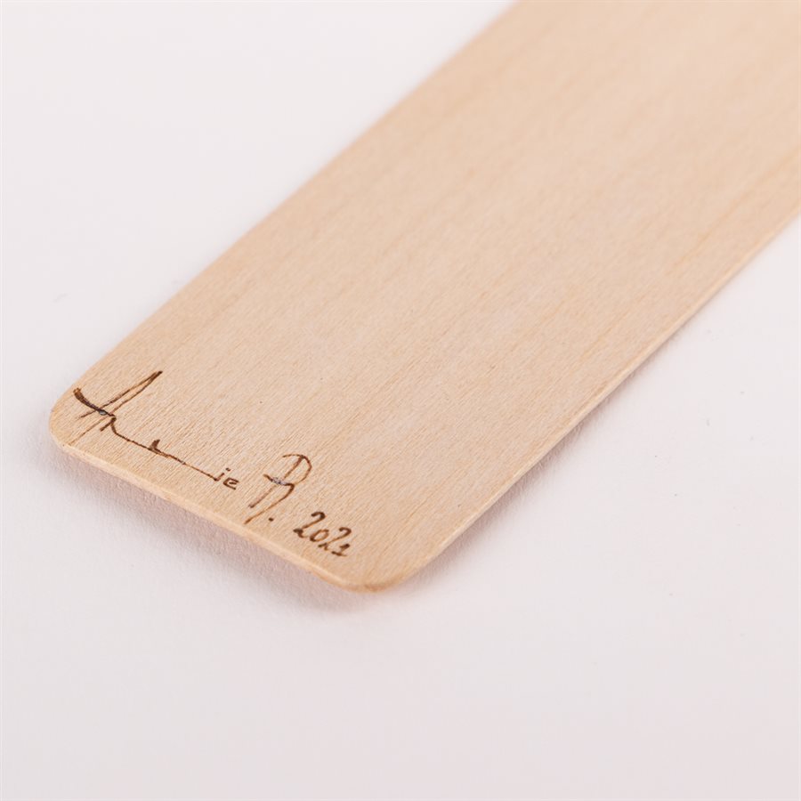 Pyrographed wood bookmark, model Pyrographed wood bookmark, model