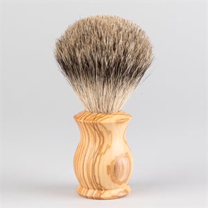 Olive wood badger brush with genuine badger hair - 2