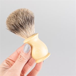 Yelloheart wooden badger brush with genuine badger hair - 1