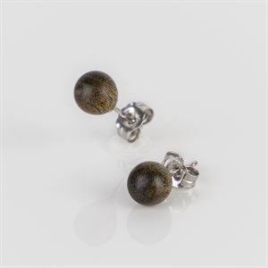 Boucle d'oreille en Palo santo sur attache en argent