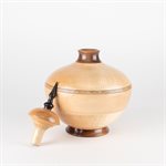 Boitier décoratif en bois d'érable, de noyer et d'ébène tour