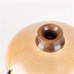 Boitier décoratif en bois d'érable, de noyer et d'ébène tour