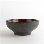 Small colored concrete bowl Burgundy and gray