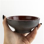 Small colored concrete bowl Burgundy and gray