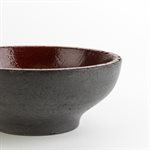 Small colored concrete bowl Burgundy and gray