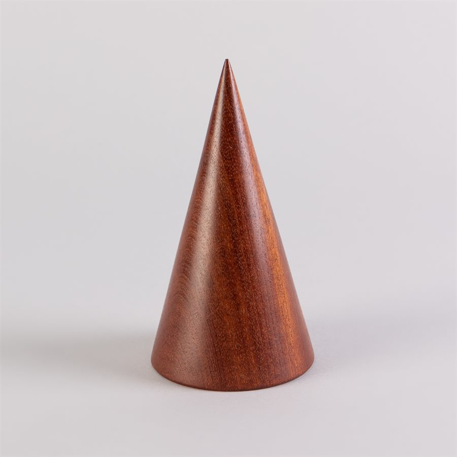 Cône de présentation pour bijoux en bois sculpté, grand format Cône de présentation pour bijoux en bois sculpté, grand format