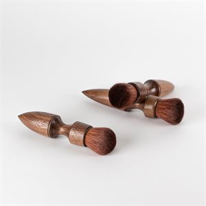 Grand pinceau à maquillage en bois et poils de chèvre