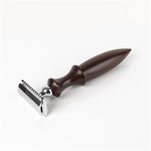 Traditional double-edged razor in ~Attribute:Matériaux~ carved