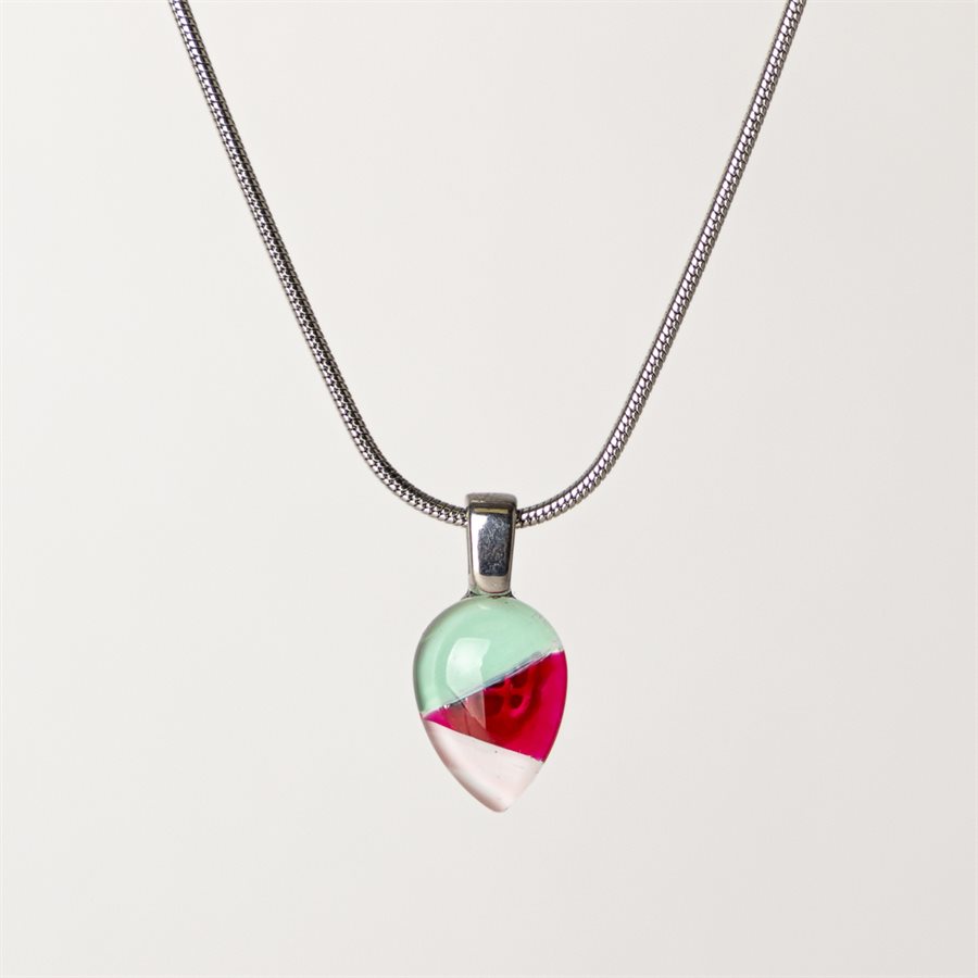 Pendentif goutte en verre peint à la main 2 Pendentif goutte en verre peint à la main 2