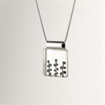 Pendentif carré en verre peint à la main 4