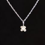 Pendentif Lila japonais 1 fleur perle blanche