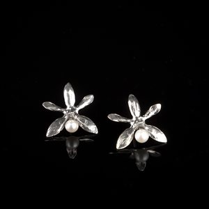 Earrings Bastianii orchid fixed