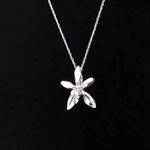 Pendant Bastianii orchid with pearl white