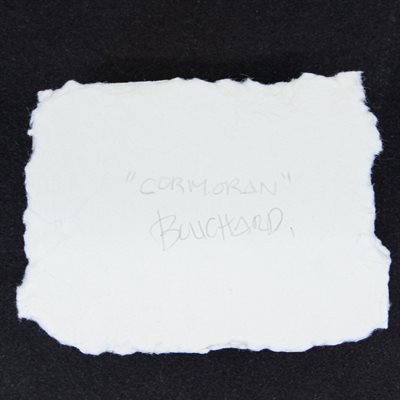 Cormoran, linogravure sur papier fait main, non encadrée Cormoran, linogravure sur papier fait main, non encadrée