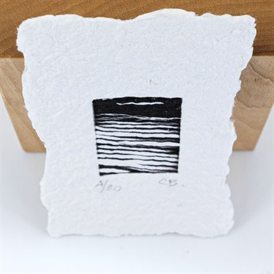 Sur le fleuve, linogravure sur papier fait main, non encadré Sur le fleuve, linogravure sur papier fait main, non encadré