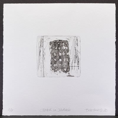 Chimer la journée, gravure, taille douce et relief, non encadré Chimer la journée, gravure, taille douce et relief, non encadré