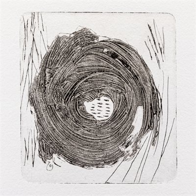 Écouter la pluie, gravure, taille douce et relief, non encad Écouter la pluie, gravure, taille douce et relief, non encad