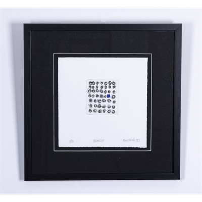 Rebelle, gravure, taille douce et relief, encadrée Rebelle, gravure, taille douce et relief, encadrée