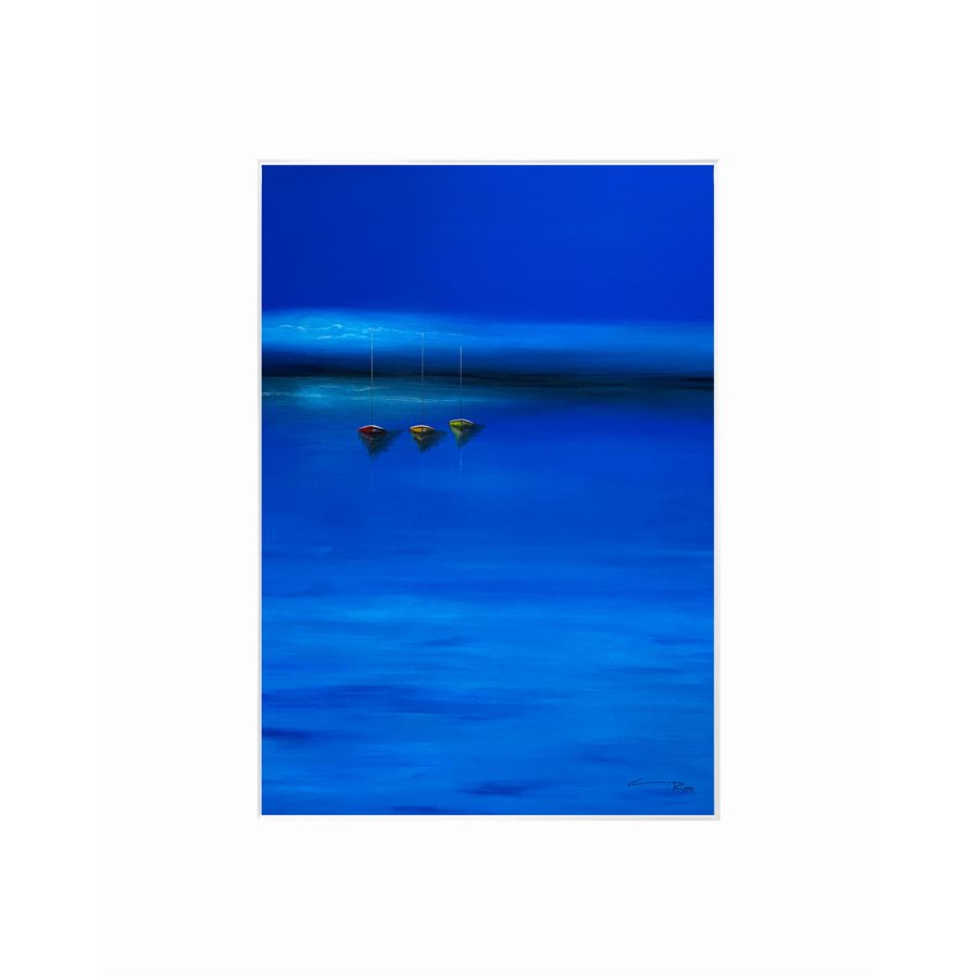 First light on the masts, Unframed First light on the masts, Unframed