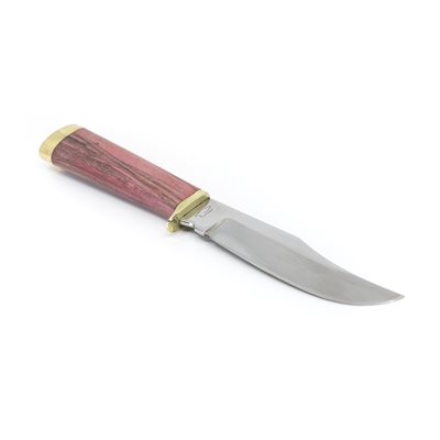 Couteau en érable coti stabilisé et teinté rose Couteau en érable coti stabilisé et teinté rose