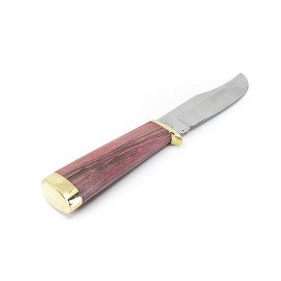 Couteau en érable coti stabilisé et teinté rose Couteau en érable coti stabilisé et teinté rose