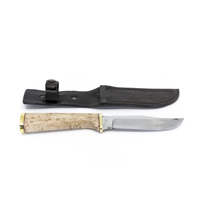 Couteau en érable piqué stabilisé et carton vulcanisé Couteau en érable piqué stabilisé et carton vulcanisé