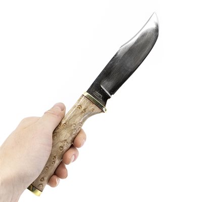 Couteau en érable piqué stabilisé et carton vulcanisé Couteau en érable piqué stabilisé et carton vulcanisé