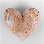 Heart to Hold – Tactile Gypsum Polymer Sculpture – Blush Beige