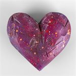 Heart to Hold – Tactile Gypsum Polymer Sculpture – Plum