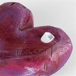 Heart to Hold – Tactile Gypsum Polymer Sculpture – Plum
