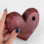 Heart to Hold – Tactile Gypsum Polymer Sculpture – Rust