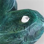 Heart to Hold – Tactile Gypsum Polymer Sculpture – Forest Green