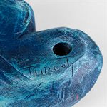 Heart to Hold – Tactile Gypsum Polymer Sculpture – Turquoise Blue