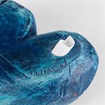 Heart to Hold – Tactile Gypsum Polymer Sculpture – Turquoise Blue