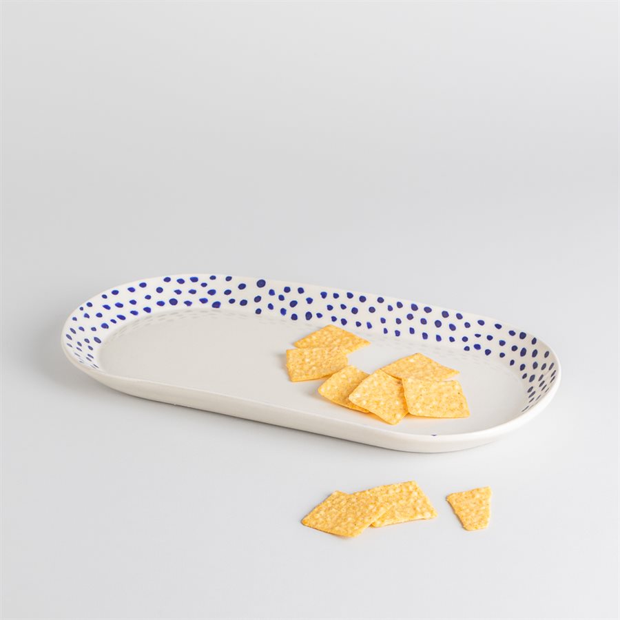 Small Oval Plate - Blue My Love 13