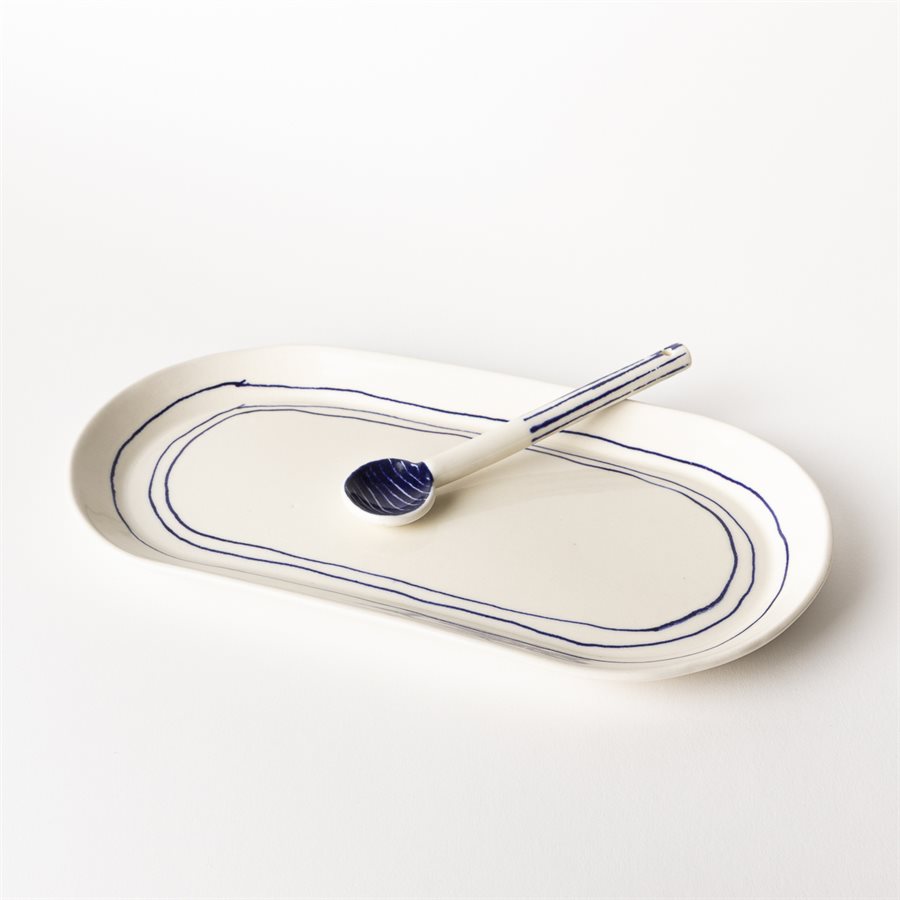 Small Oval Plate - Blue My Love 9