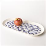 Grande assiette ovale (plateau) - Bleu.e mon amour
