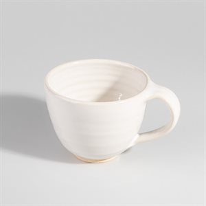 Stoneware long cup - White