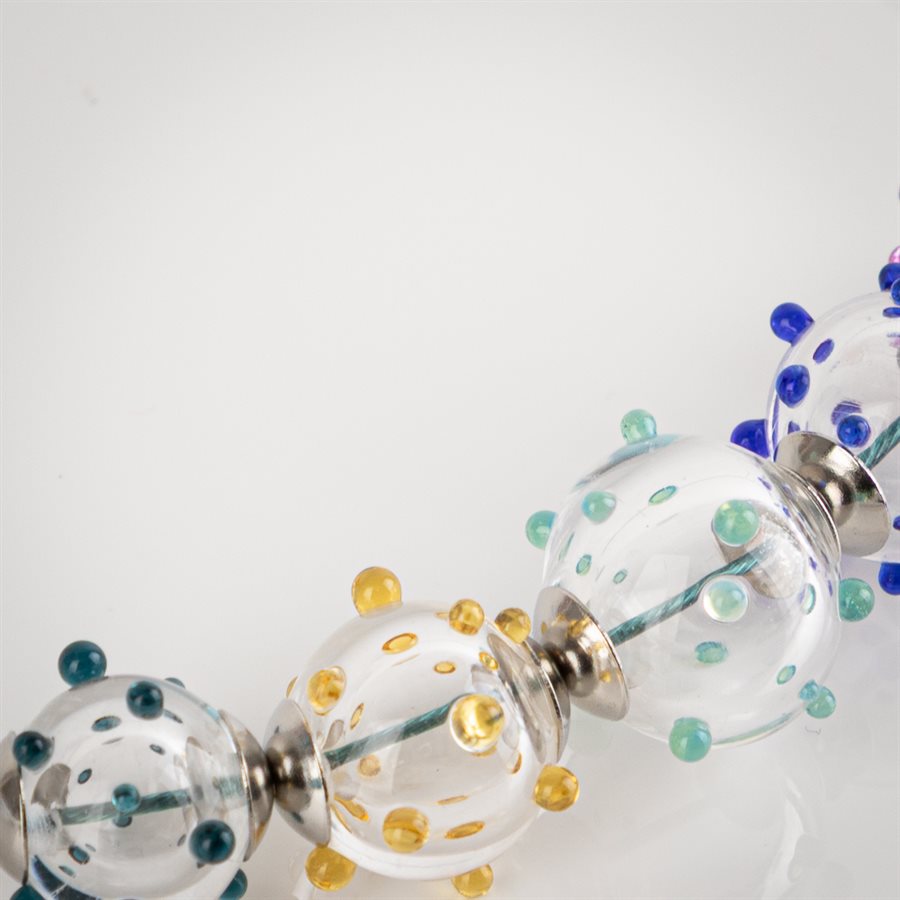 Collier bulles picotées Bleu