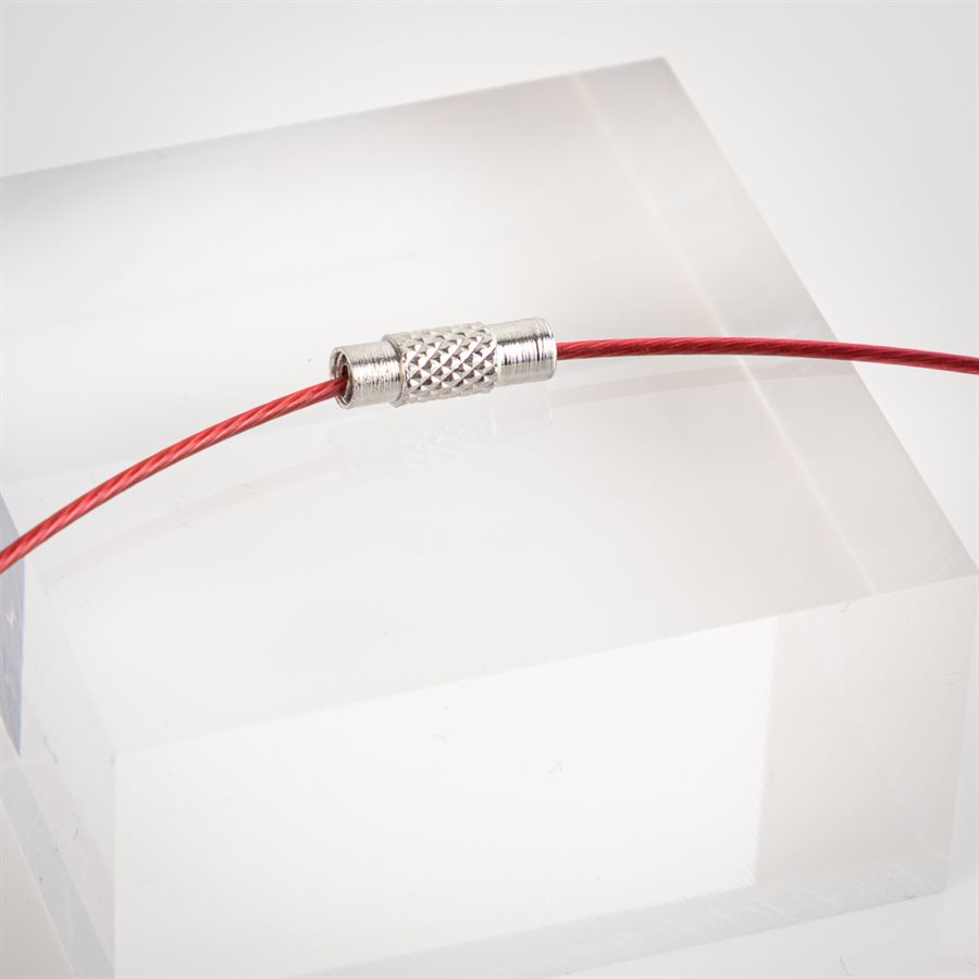 Collier bulles picotées Rouge