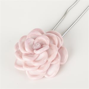 Moyenne rose en verre sur chaine