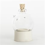 Mini greenhouse made of ceramic and glass