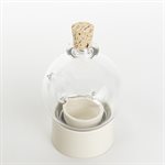 Mini greenhouse made of ceramic and glass