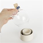 Mini greenhouse made of ceramic and glass