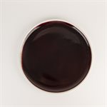 Assiette repas en porcelaine en porcelaine avec intérieur rouge