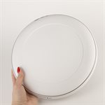 Assiette repas en porcelaine en porcelaine avec intérieur rouge