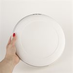 Porcelain dinner plate with green interior