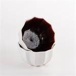 Porcelain umbrella bowl with red interior Porcelain umbrella bowl with red interior