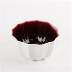 Porcelain umbrella bowl with red interior